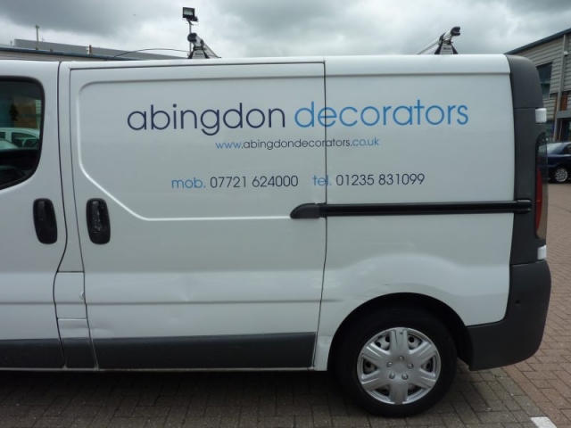 decorators van signage vinyl lettering Oxford Abingdon Headington