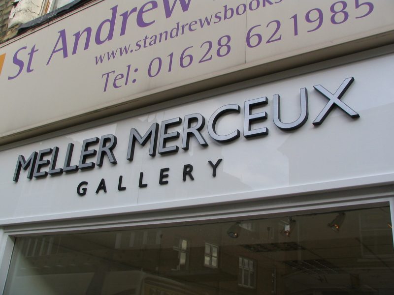 cut out lettering metal effect letters Oxford