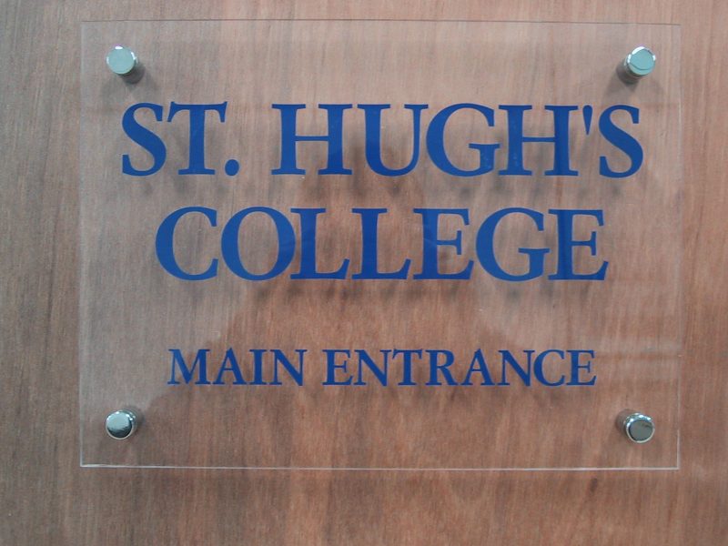acrylic signs Oxford London clear perspex