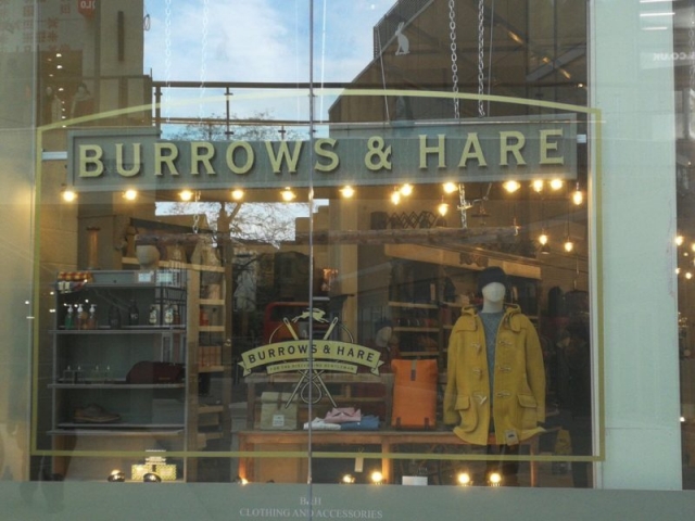 gold painted lettering shop displays Oxford