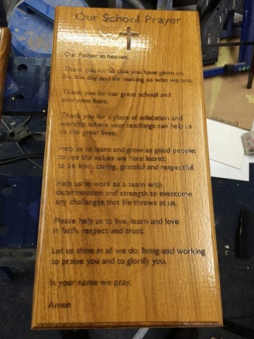hardwood engraving school prayer